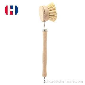 Brosse de bouteille de matériau à main de style en bois en bois